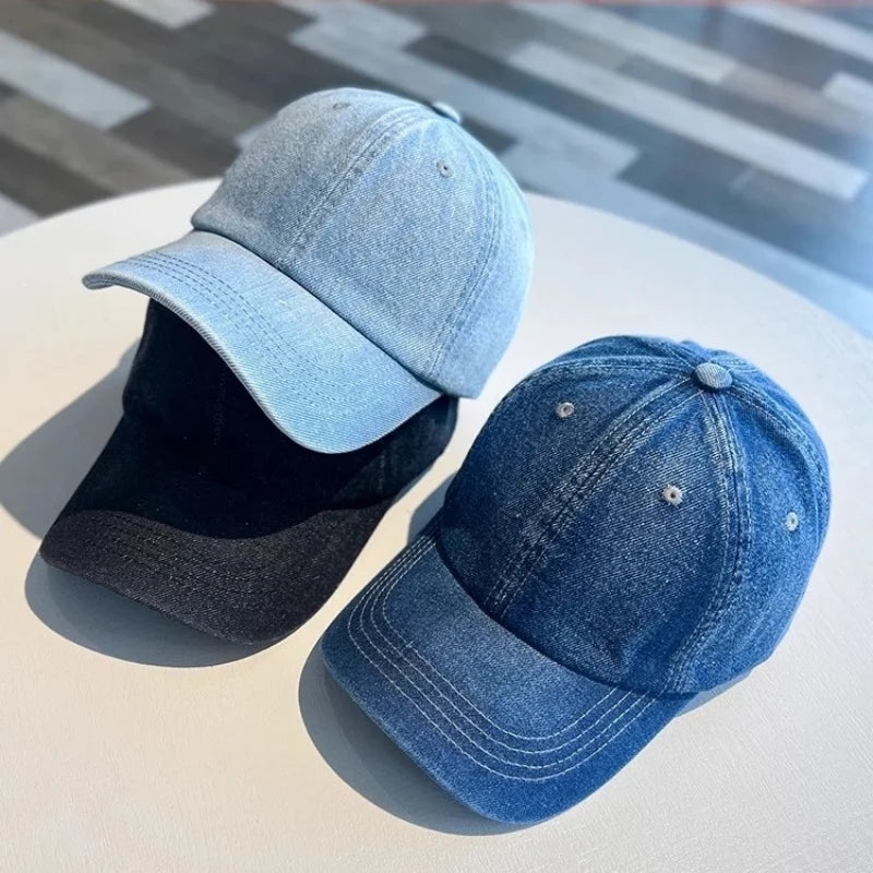 New Fashion Denim Baseball Cap For Women Men