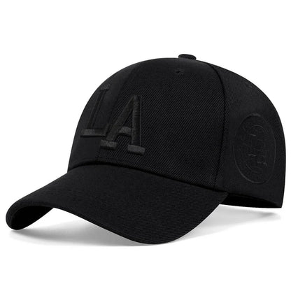 Unisex LA Letter Embroidery Snapback Baseball Caps Spring And Autumn Outdoor