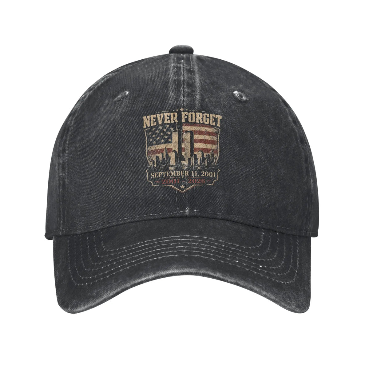 Never Forget September 11 2001 Memorial Day American Flag Casual Baseball Cap