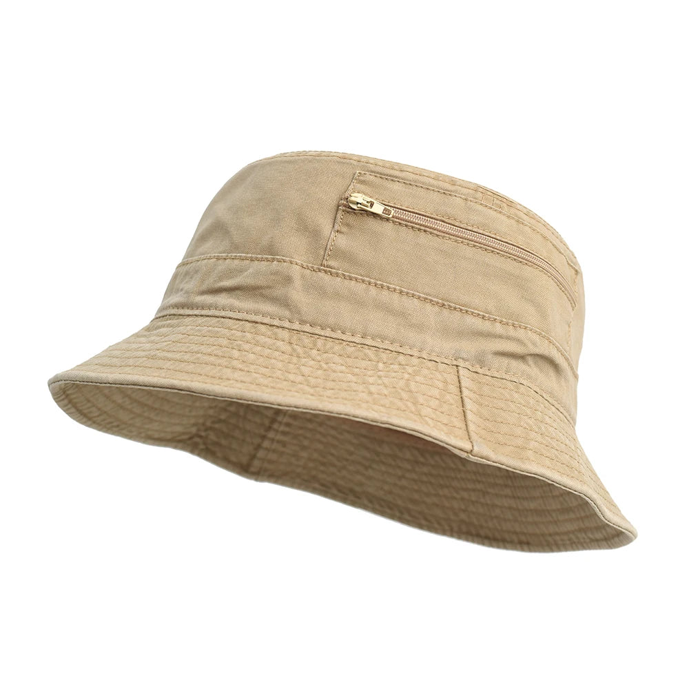 Spring Summer Washed Cotton Mesh Breathable Bucket Hats