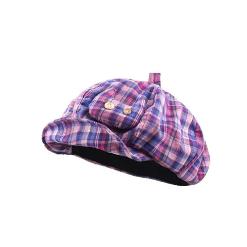 Retro Korean Style Japanese Button Hat Short Brim
