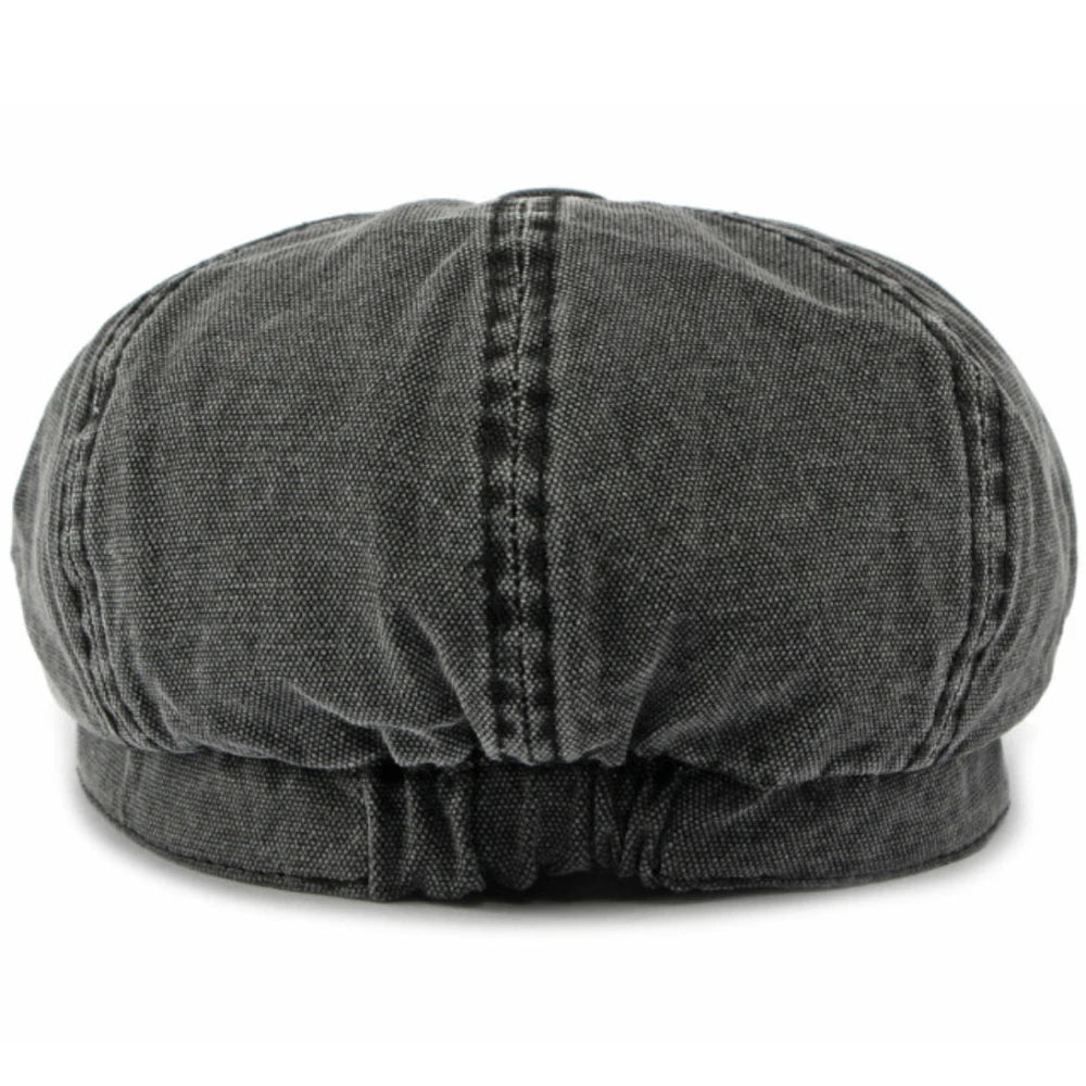 Women Retro Washed Cotton Octagonal Beret Hat