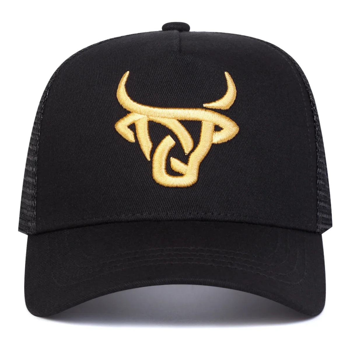 Unisex Ox Head Embroidery Baseball Net Caps Casual Hats Spring and Summer