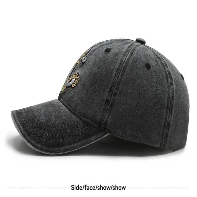 Hat Men Spring Summer Trend Embroidered Cowboy Baseball Hat Duck Tongue Hat Outdoor Travel Sunshade Hat
