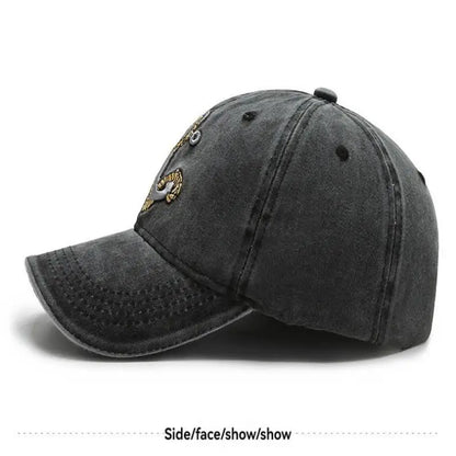 Hat Men Spring Summer Trend Embroidered Cowboy Baseball Hat Duck Tongue Hat Outdoor Travel Sunshade Hat
