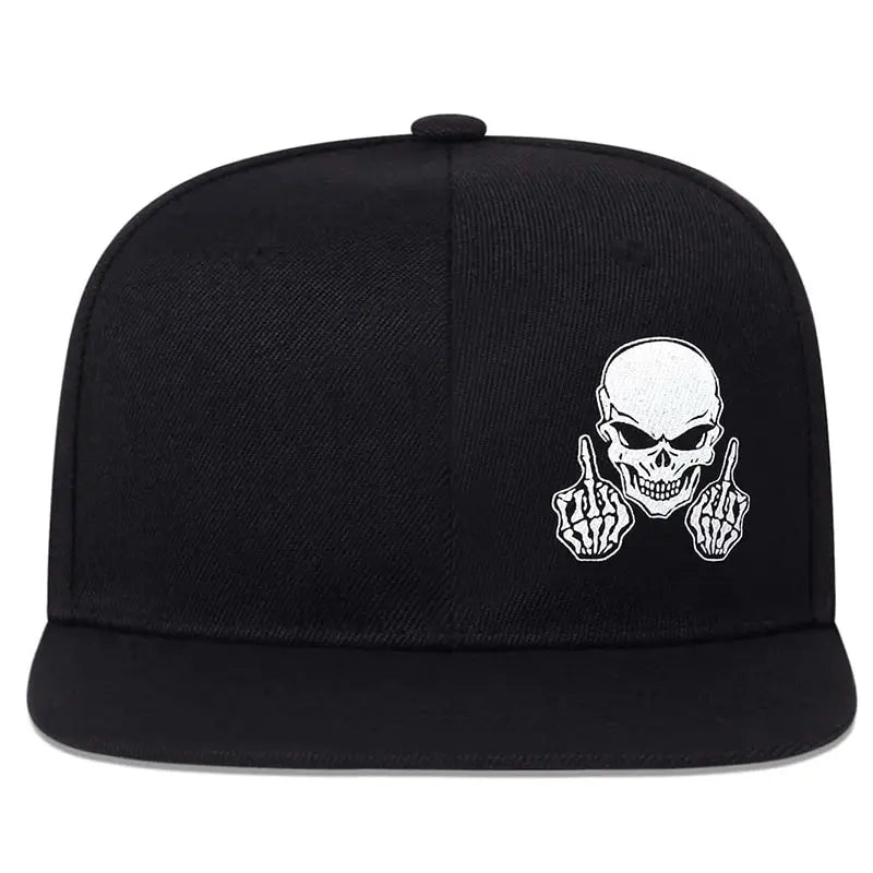 Unisex Skeleton Finger Embroidery Hip-Hop Hats Spring Autumn