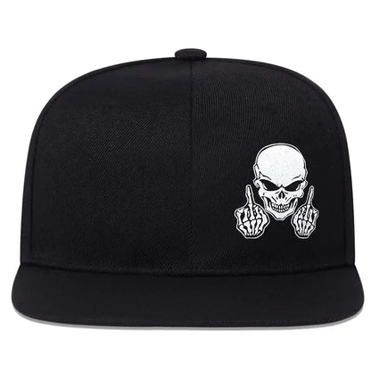 Unisex Skeleton Finger Embroidery Hip-Hop Hats Spring Autumn