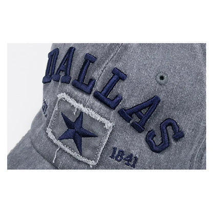 4 Colors Unisex Dallas 3D Embroidered Baseball Cap Snapback Caps