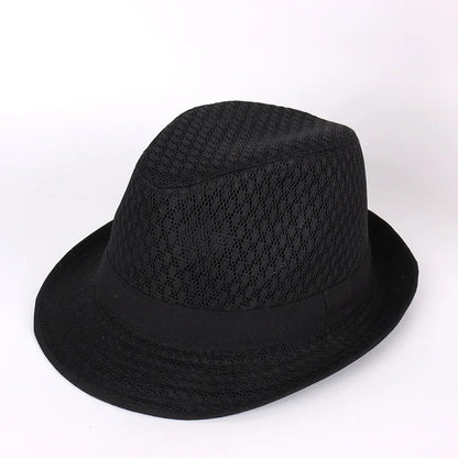 Men's & Women's Straw Breathable Jazz Hat Mesh Summer Sun Hat