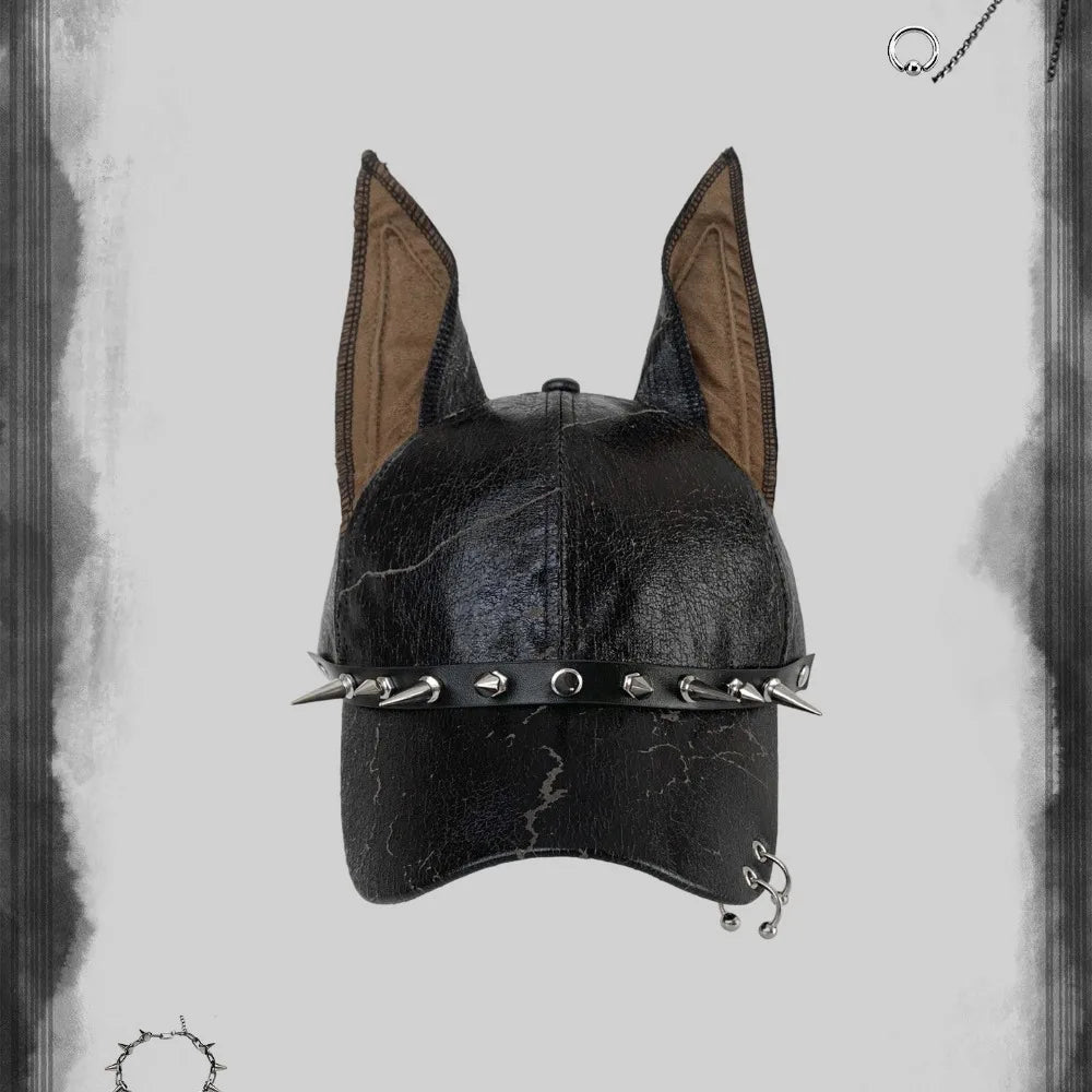 Fashion Punk Doberman Dog Ears Baseball Caps