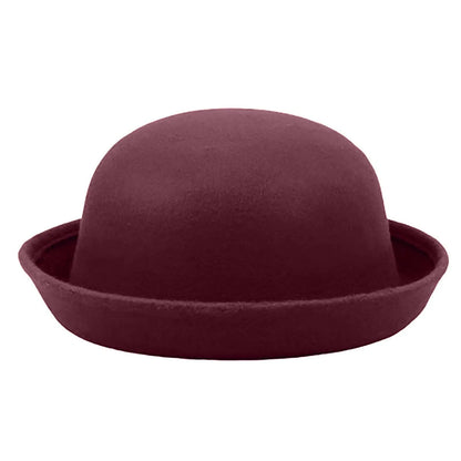 Top Cap Solid Color Women Girl Fashion Polyester Fedora Hats