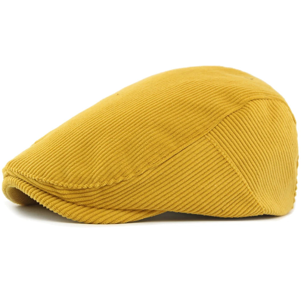 Artist Painter Beret Hats Male Female Flat Cap Adjustable Corduroy Beret Caps