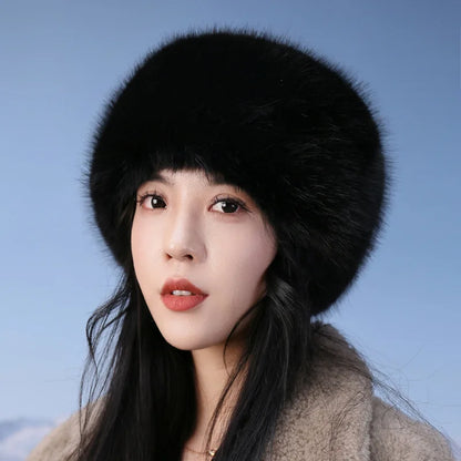 Faux Fur Hats For Women Winter Autumn Fluffy Russian Hat