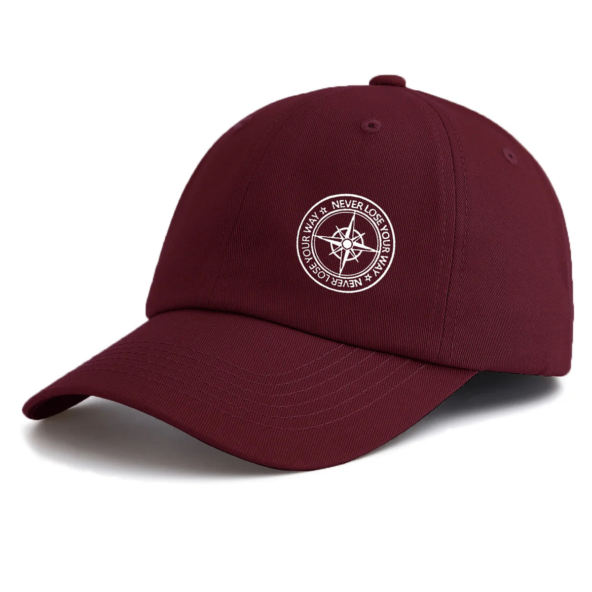 Compass Print  Baseball Cap For Adults Minimalist Retro Style Casual Soft Adjustable Dad Hat Perfect As Gift
