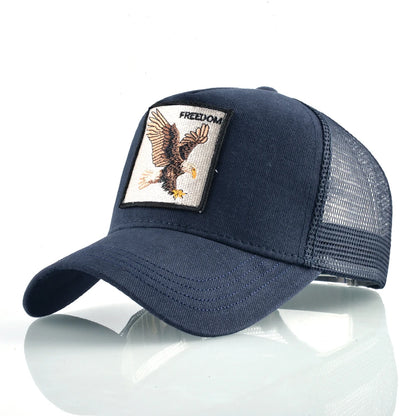 Fashion  With Embroidery Goat Patch Four Seasons Baseball Cap For Men Women