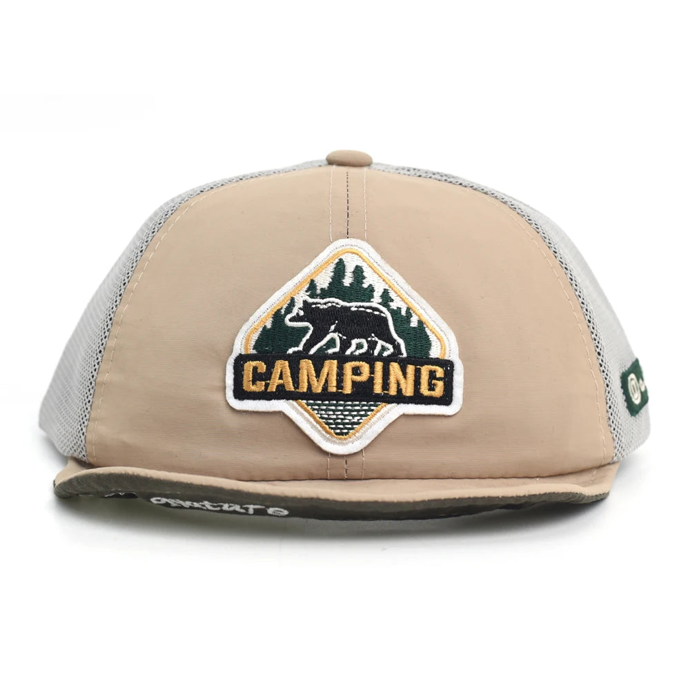 Big Size Summer Spring Short Brim Mesh Baseball Cap Breathable Dad Hat Adjustable Style Low Profile Caps