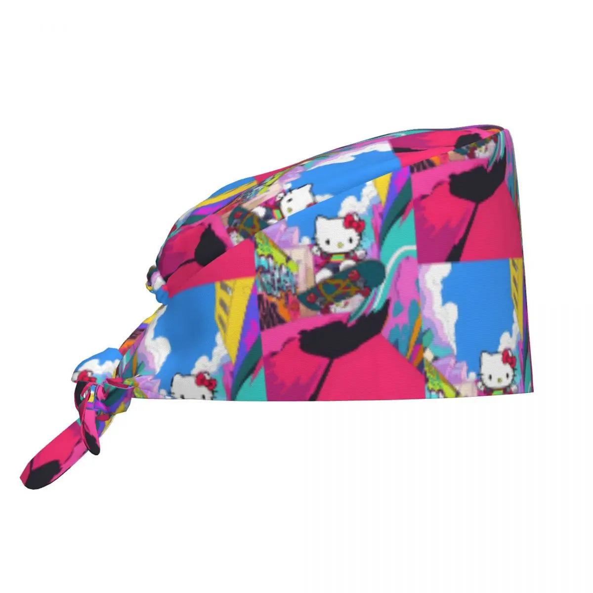Custom Hello Kitty Medical Staff Scrubs Hat Women Men Cartoon Chara For Chef Hat