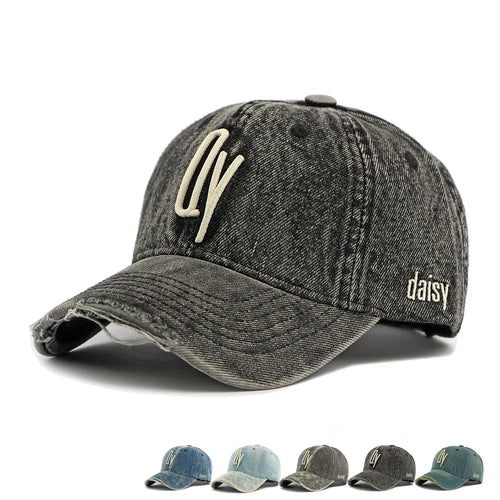 Korean Fashion Washed Denim Baseball Cap Soft Top