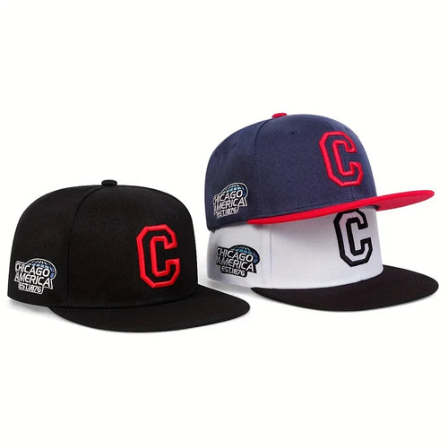 Unisex Chicago Embroidery Baseball Cap Cotton Snapback Hats