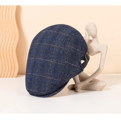 Classic Solid-Color British-Style Newsboy Cap