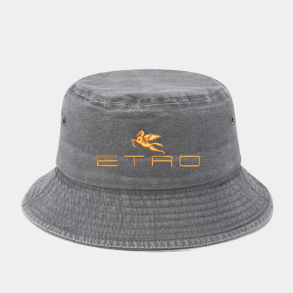 Retro Sunshade Embroidered Fisherman Hat