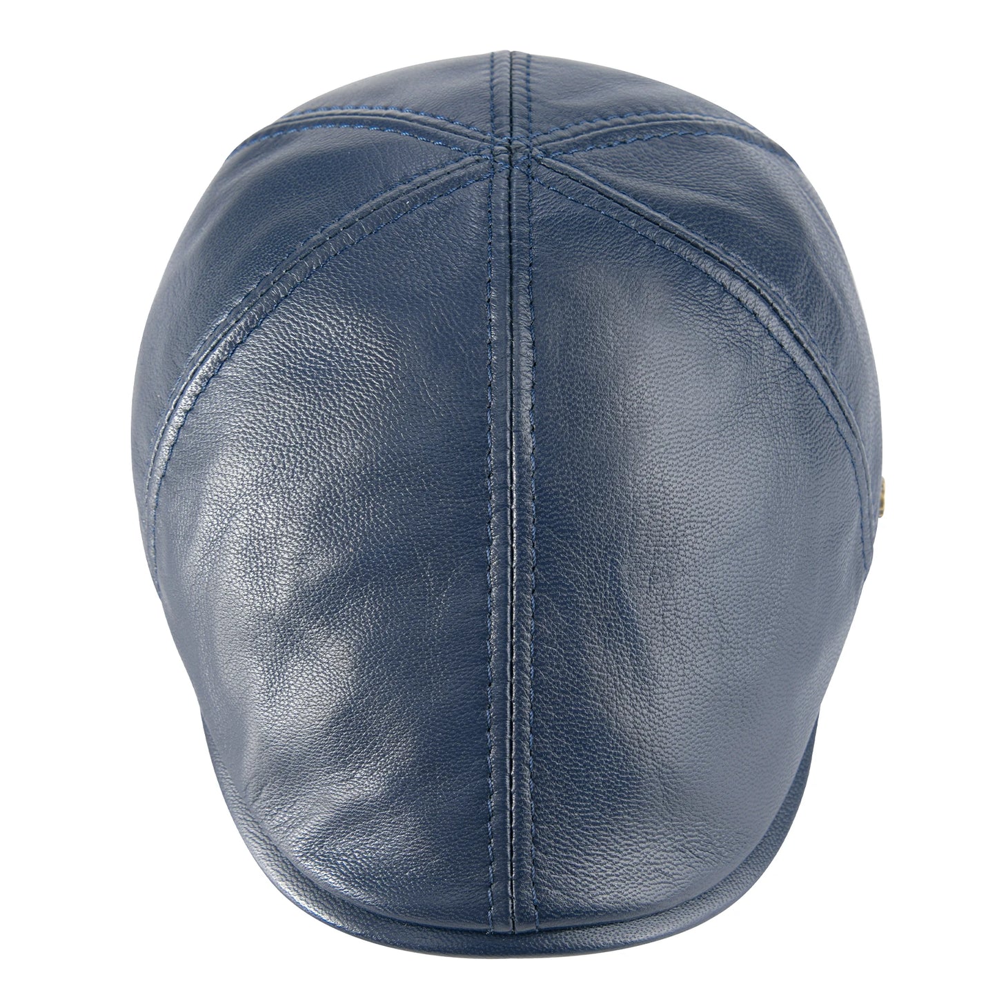 Lambskin Leather Ivy Newsboy Caps 6 Panel Cabbie Beret Hat