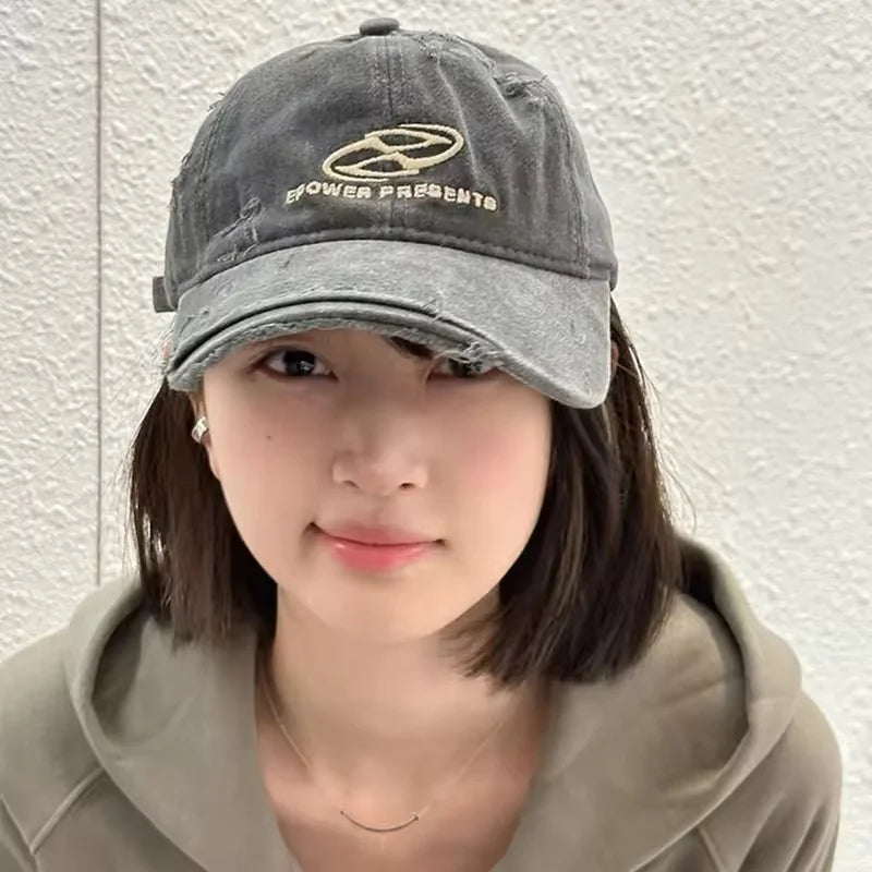 American Retro Washed Distressed Women's Baseball Cap