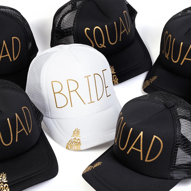 Unisex Casual Baseball Cap Sports Snapback Golf Hat Squad Bride Printing Hip Hop Hats