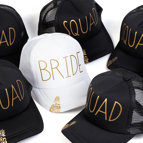 Unisex Casual Baseball Cap Sports Snapback Golf Hat Squad Bride Printing Hip Hop Hats