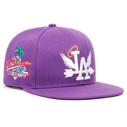 Letter Wing Pattern Side Coconut Tree Embroidery Fashion Baseball Hat