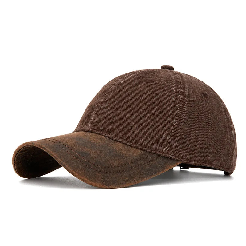 New Spring 100% Cotton Washable Baseball Caps For Men
