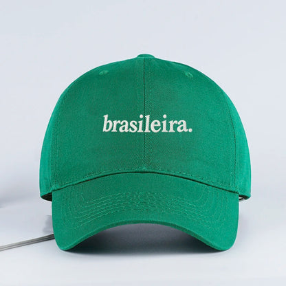 "Brasileira" Embroidered Multi-color Baseball Cap For Men Women