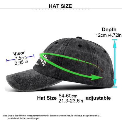 Letter Embroidery Washed Cotton Unisex Baseball Caps