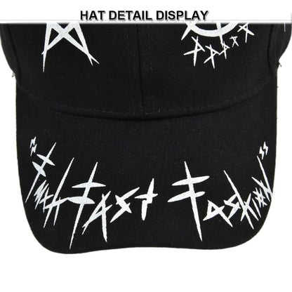 Letter Baseball Cap Graffiti Sun Hip Hop Cap Visor Hat Men Women