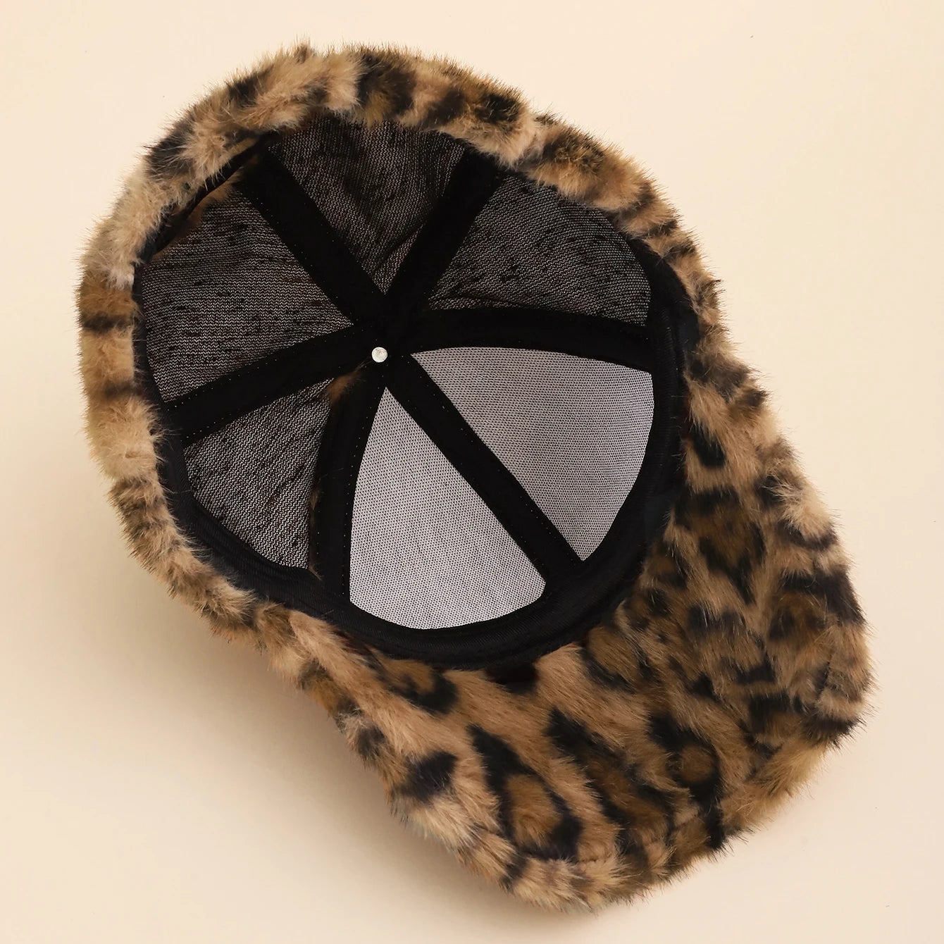 Korean Fashion Fuzzy Leopard Print Baseball Cap