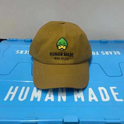 HUMAN MADE Cartoon Animal Head Baseball Cap Japanese Street Spring Summer Unisex Sun Peaked Hat Daily