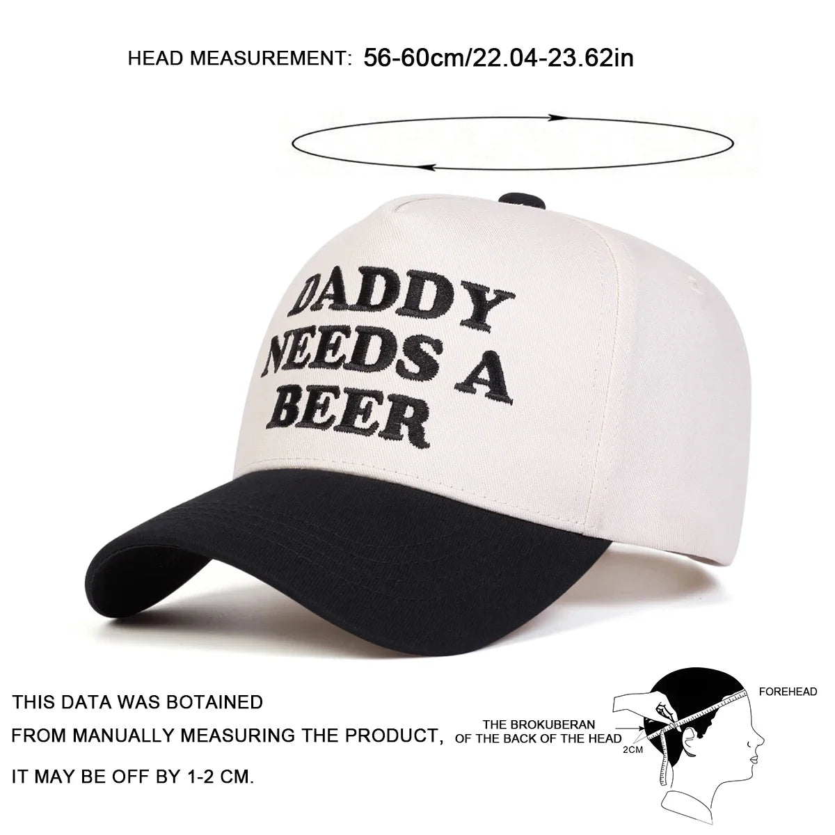 Unisex Daddy Needs A Beer Letter Embroidery Baseball Caps Spring Autumn Sports Cap