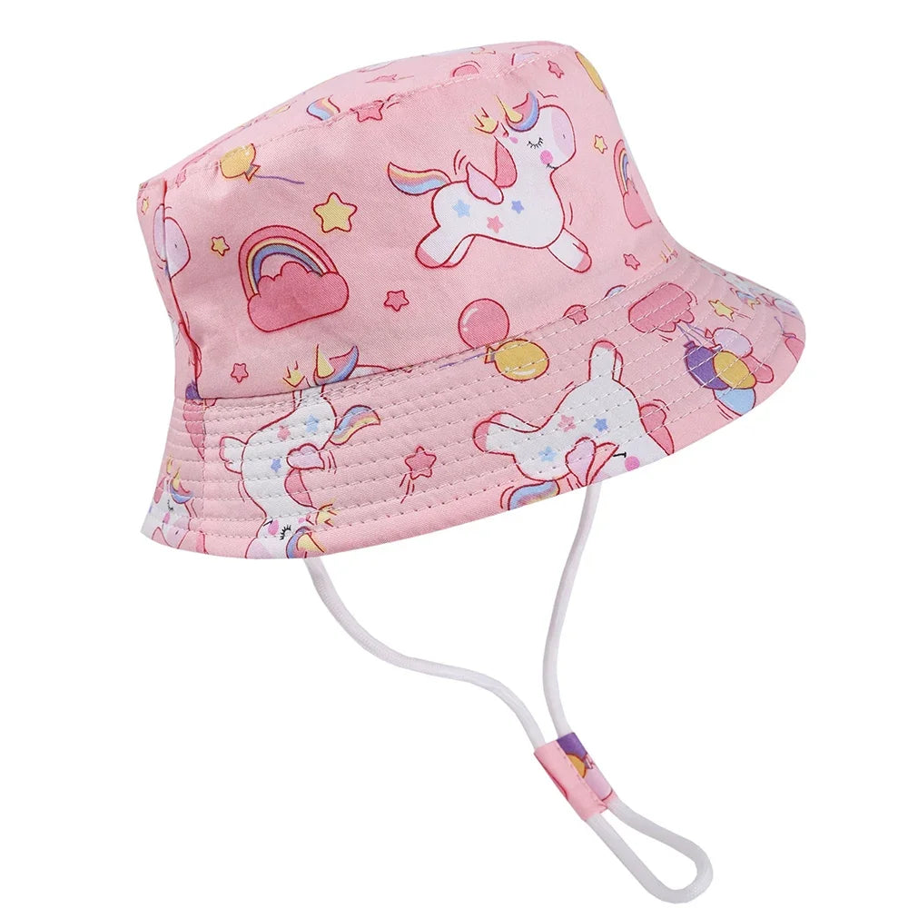 Beach Sun Cap Cartoon Autumn Kids Fisherman's Cap Outdoor Baby Sun Hat