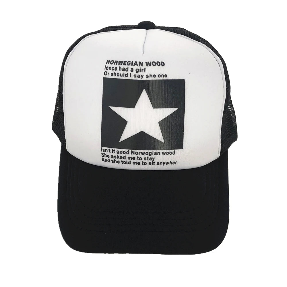 Fashion Baseball Cap Women Men Five Star Design