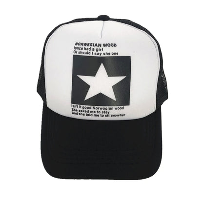 Fashion Baseball Cap Women Men Five Star Design