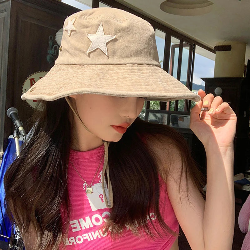 Punk Star Wide Brim Cowboy Hat For Women