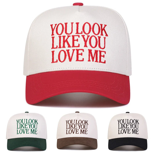 Unisex YOULOOK LIKE YOU Letter Embroidery Baseball Caps Adjustable Casual Hats Sports Cap