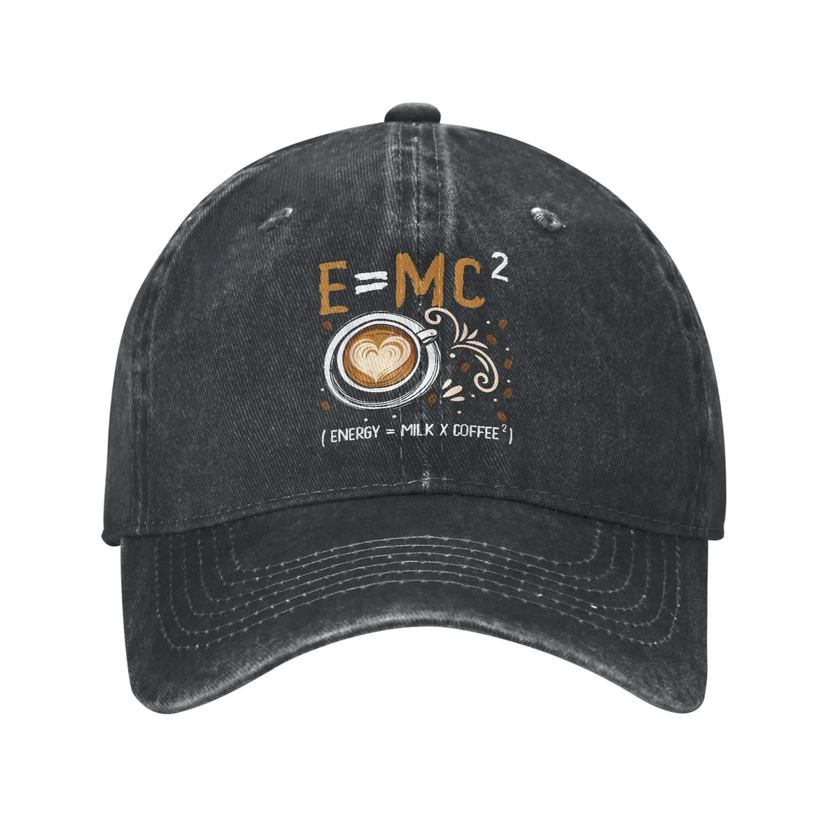 Energy Equals Coffee Baseball Caps