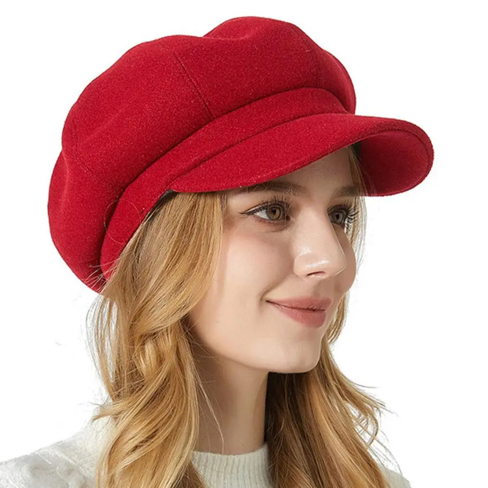 Autumn Winter Outdoor Casual Suede Fabric Hats & Caps Fashion Solid Color