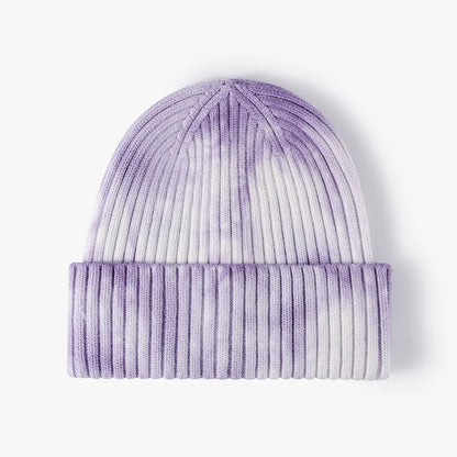 Autumn Winter Fashion Hat Tie Dye Knitted Beanie