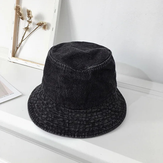 Large Brimmed Denim Fisherman Hat for Men and Women in Spring and Summer