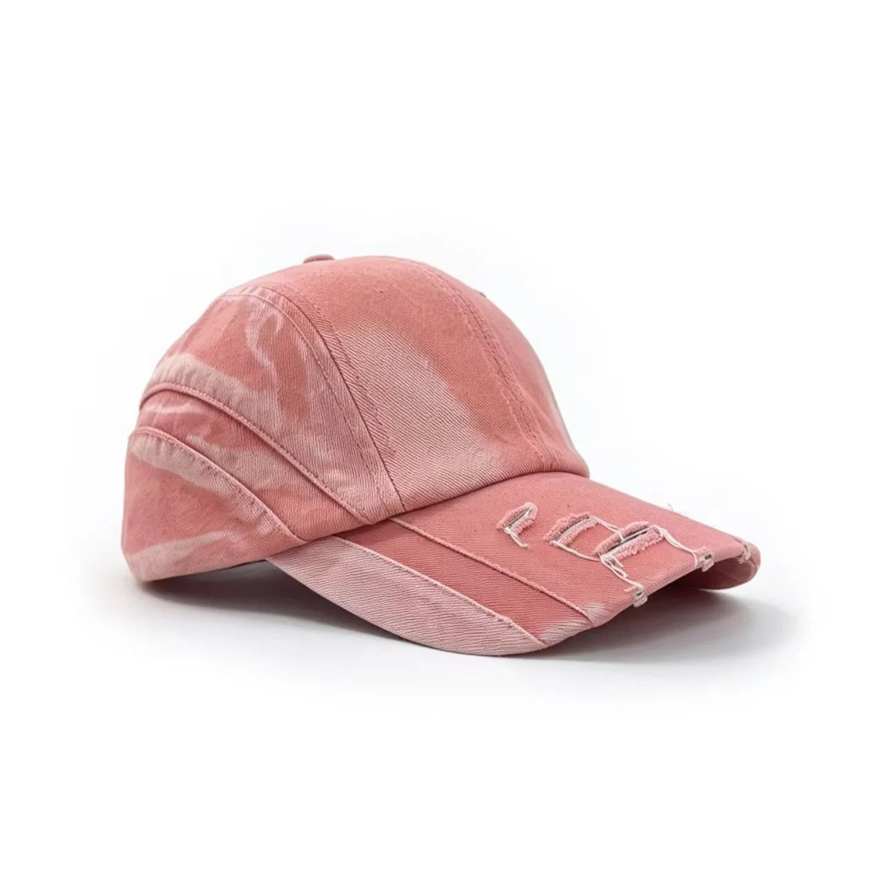Water-Washed Denim With Holes, Baseball Cap