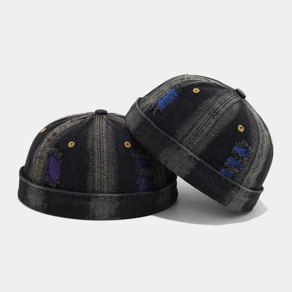 Broken Hole Landlord Hats Men's Street Hip-Hop Hats