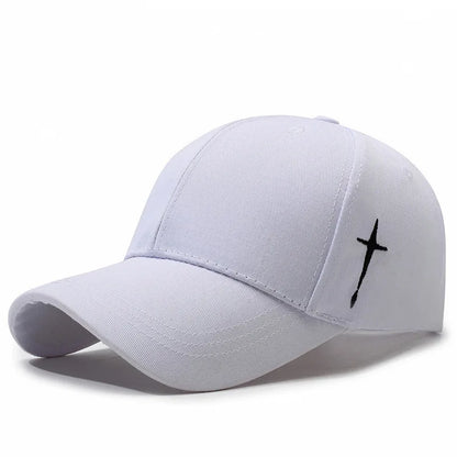 Unisex Simple Cross Water Drop Embroidery Baseball Caps Spring and Autumn
