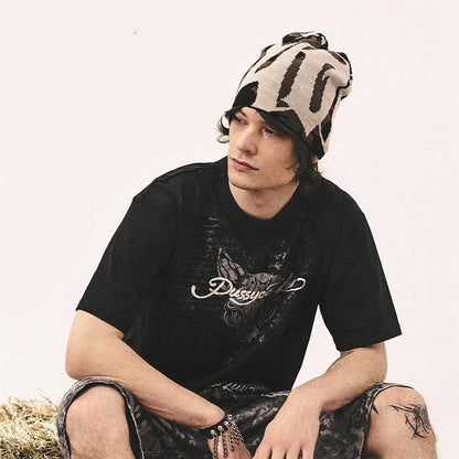 Women Beanies 404 Graphic Jacquard Knit Hats